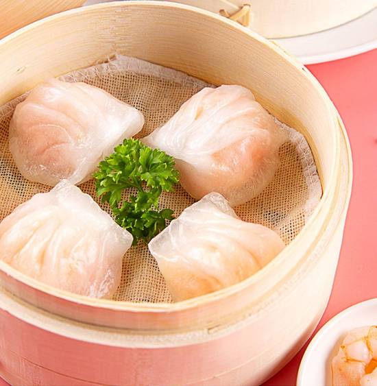 Steamed Shrimp Dumplings (Har gow) 虾饺 (4pcs)